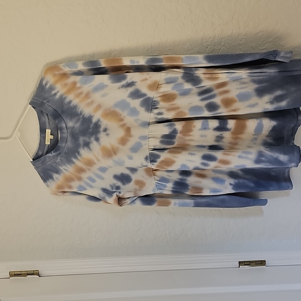 Tie-Dye Long Sleeve Midi Dress - Picture 12 of 16